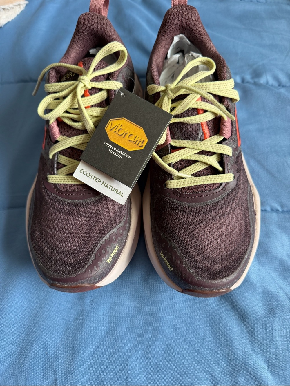 New Balance Men's Burgundy Athletic Sneakers with Lime Laces